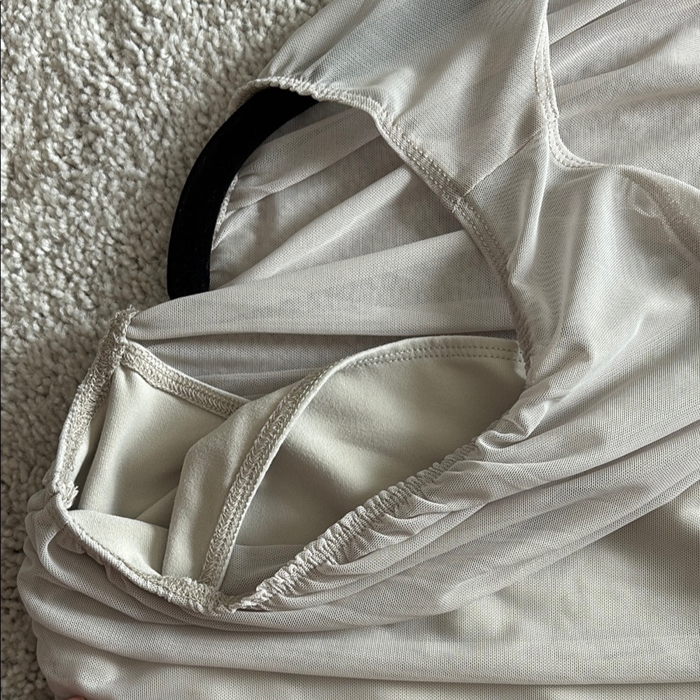Abercrombie & Fitch taupe Ruched Sleeveless Top - Picture 7 of 11